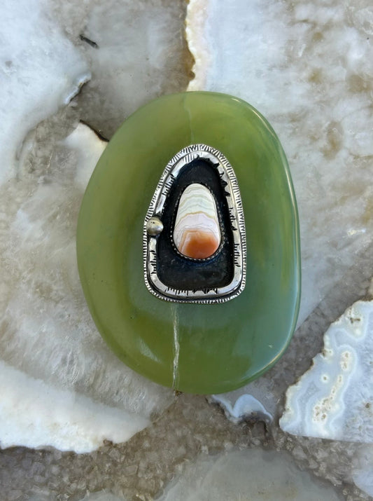 Crazy Lace Agate Ring