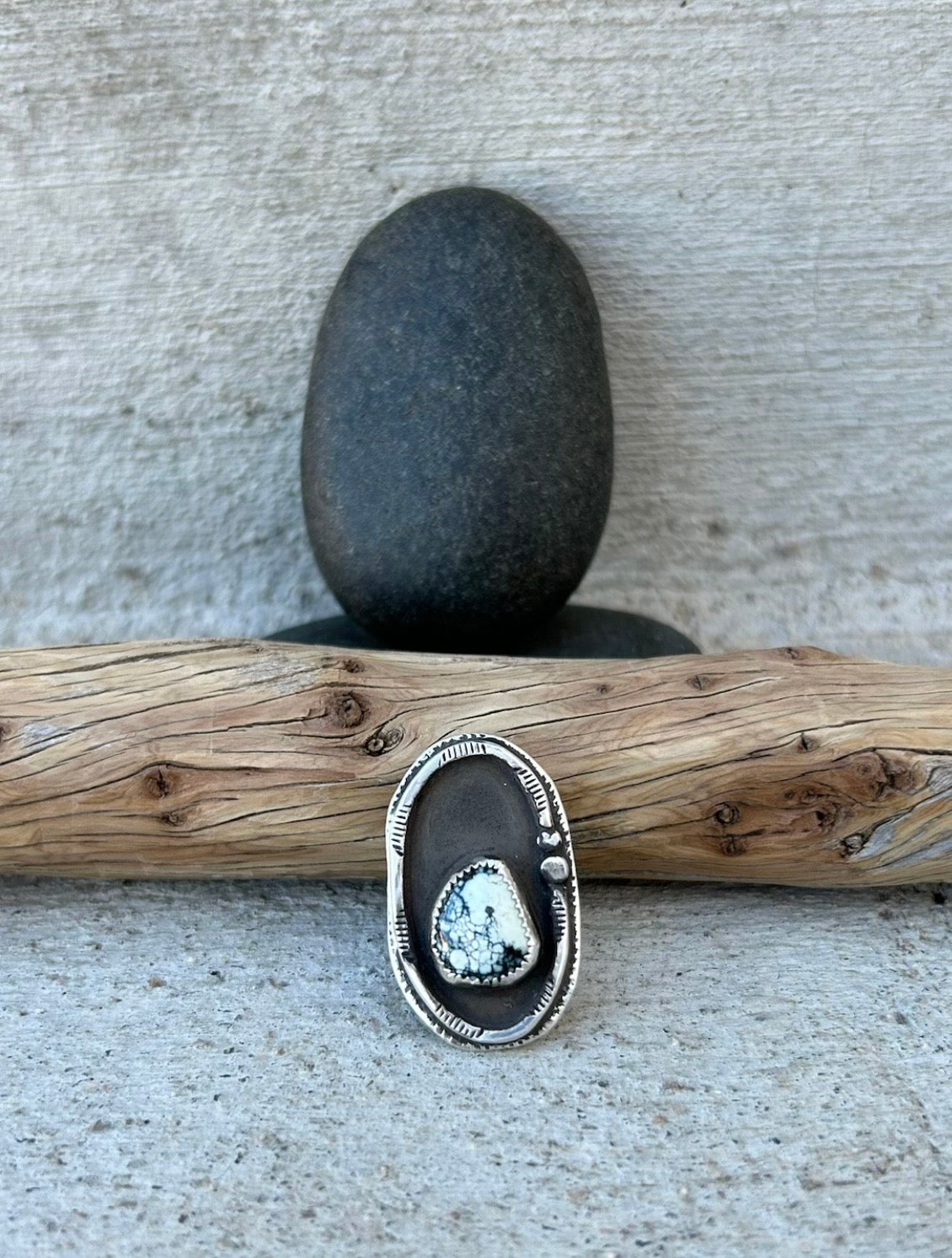 Nevada Variscite Shadowbox Ring