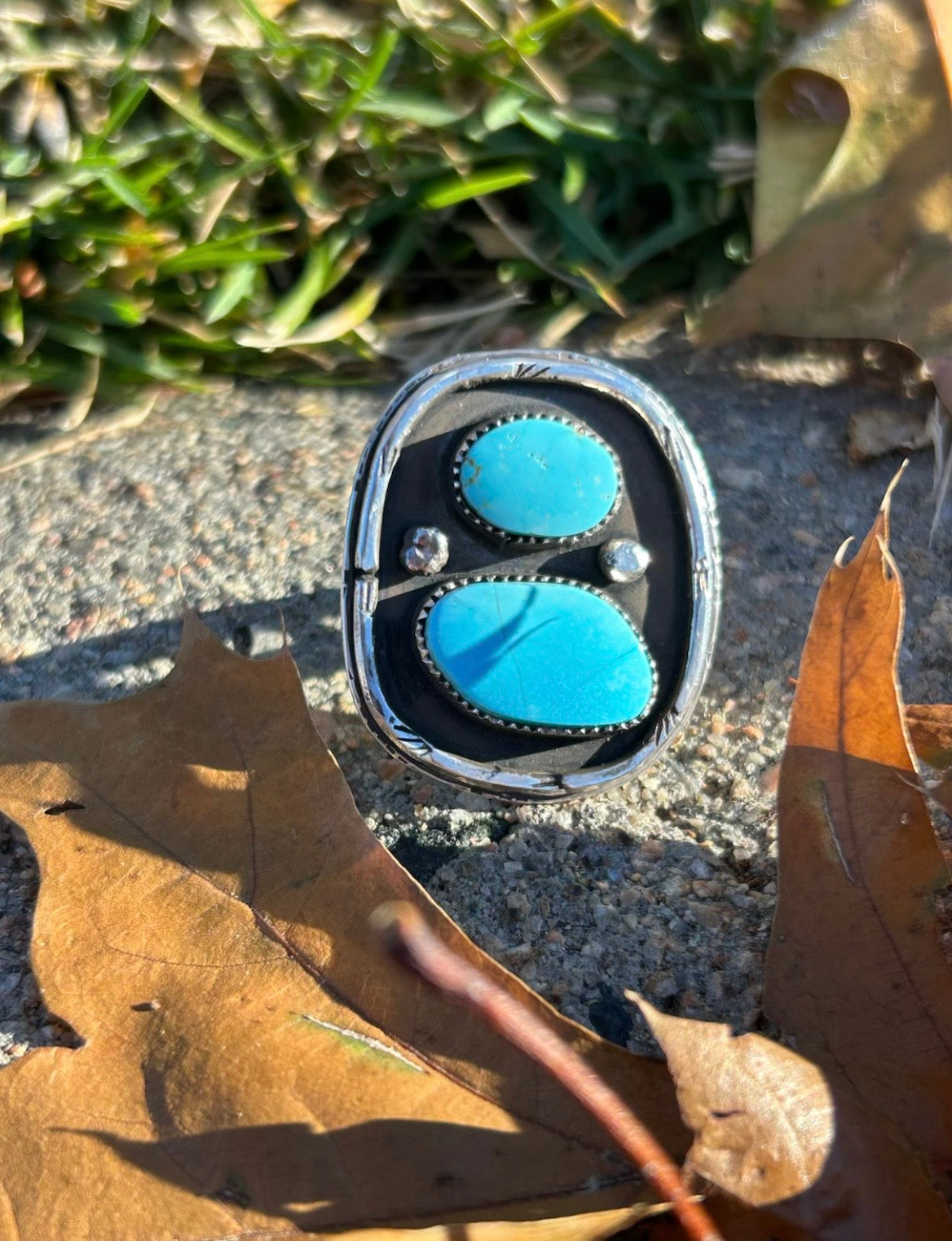 Double Sierra Bella Turquoise Shadowbox Ring