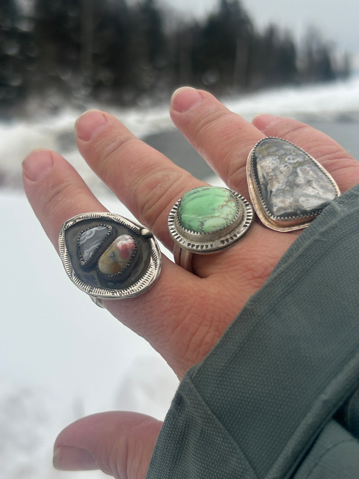 Natural Silver Ring