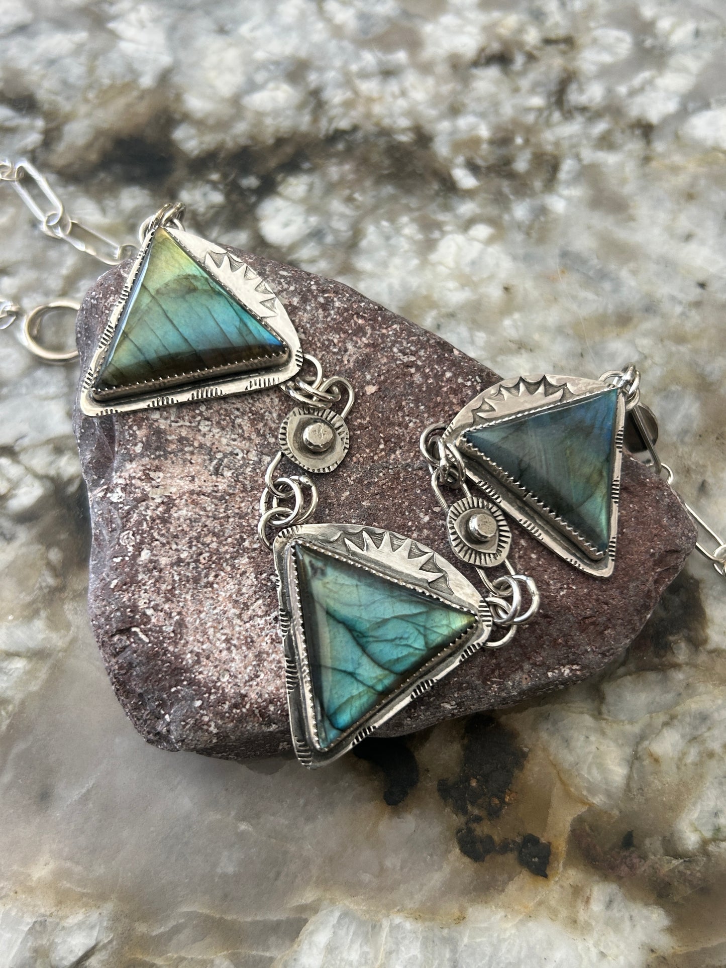 Labradorite Triangular Trio