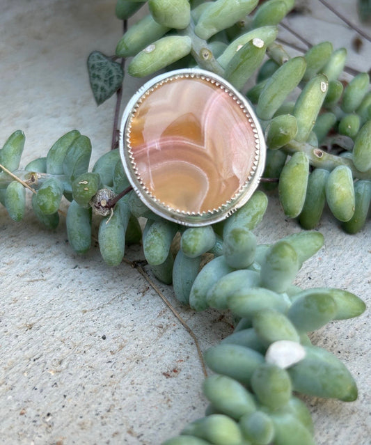 Laguna Agate Round Ring