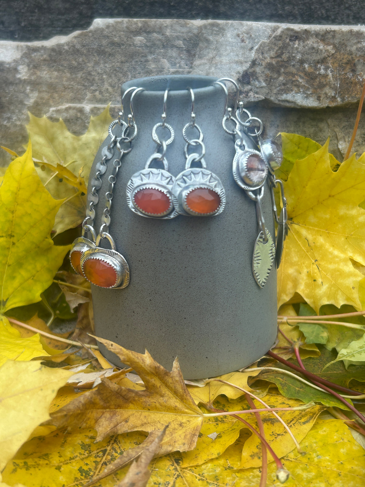 Faceted Carnelian Earrings