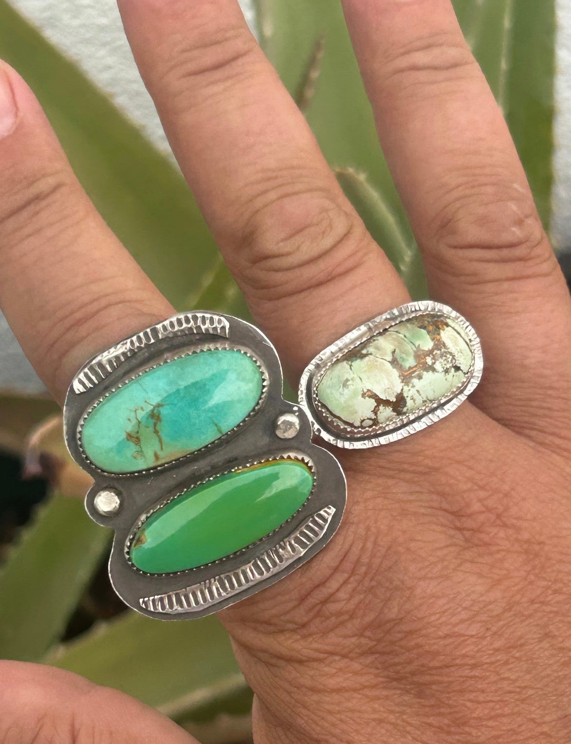 Horizontal Variscite Ring