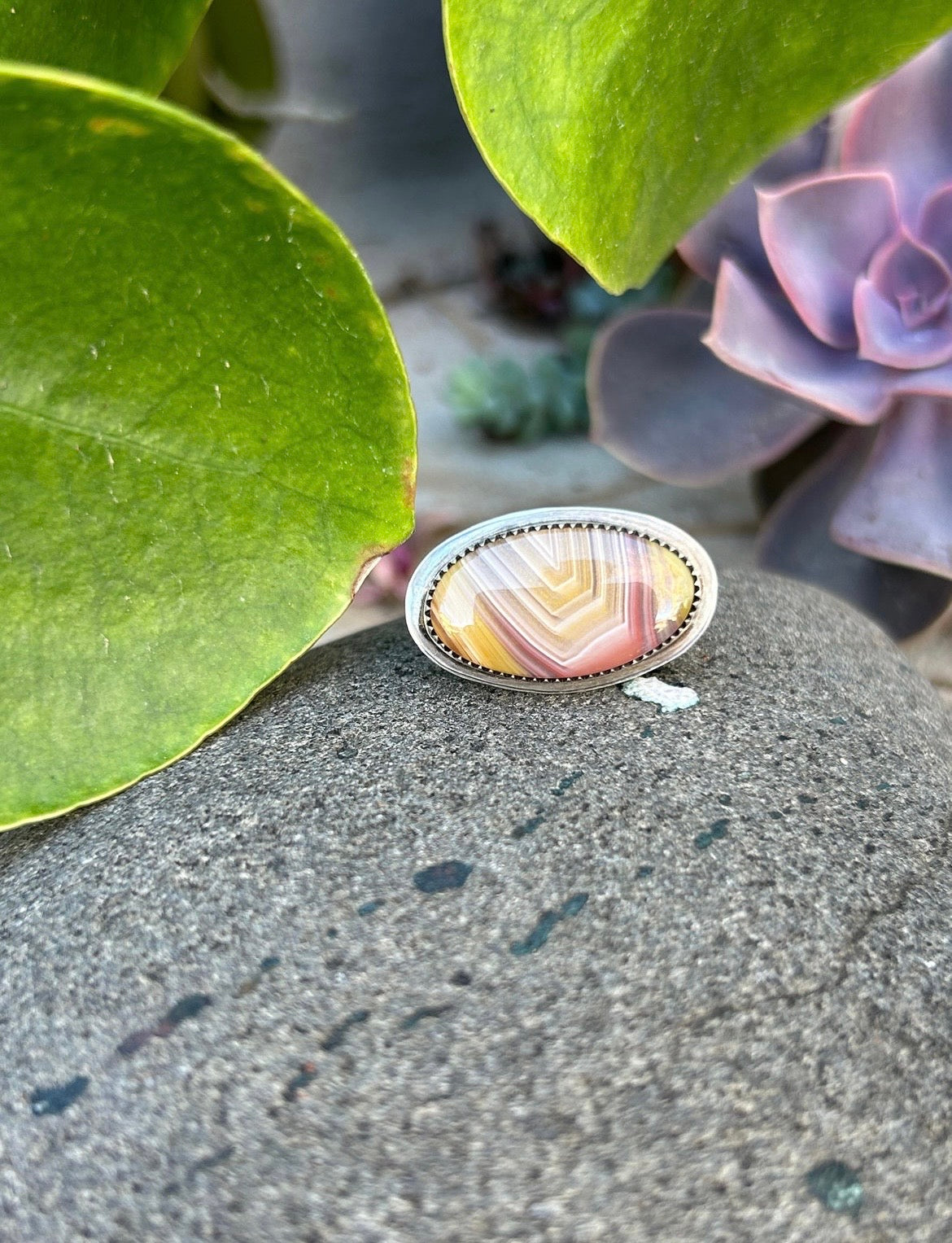 Laguna Agate Horizon Ring