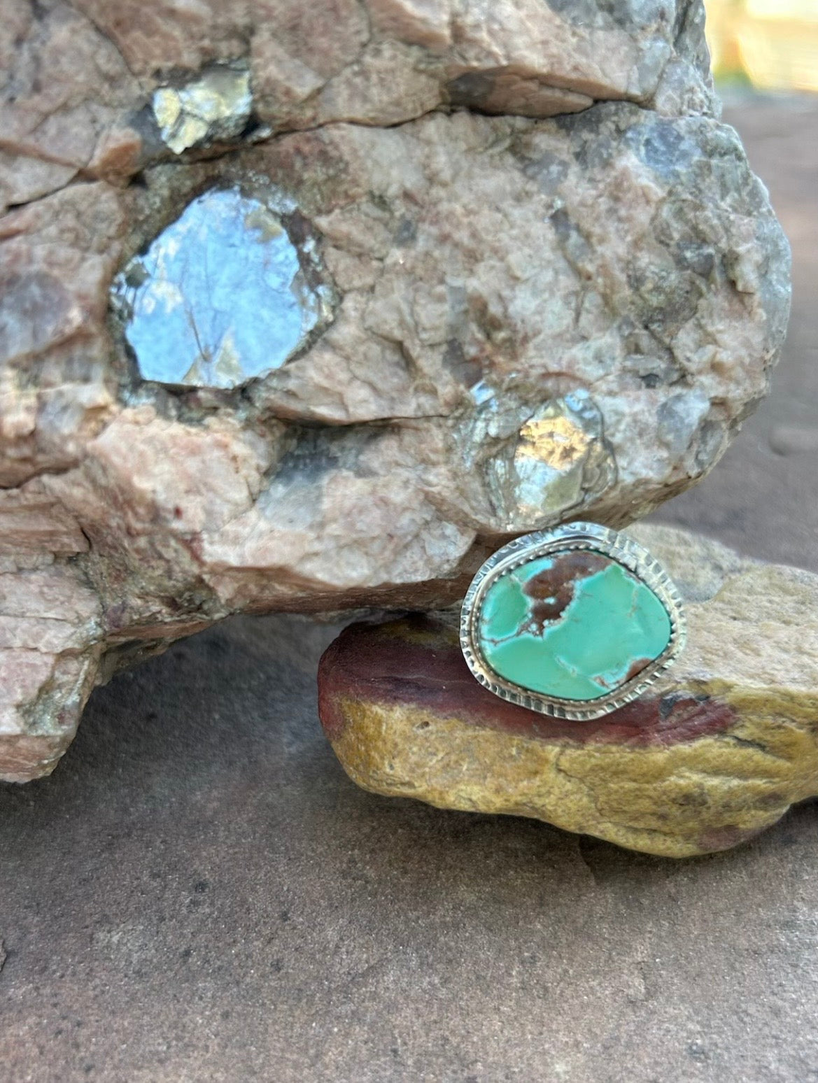 Natural Pilot Mountain Turquoise Ring