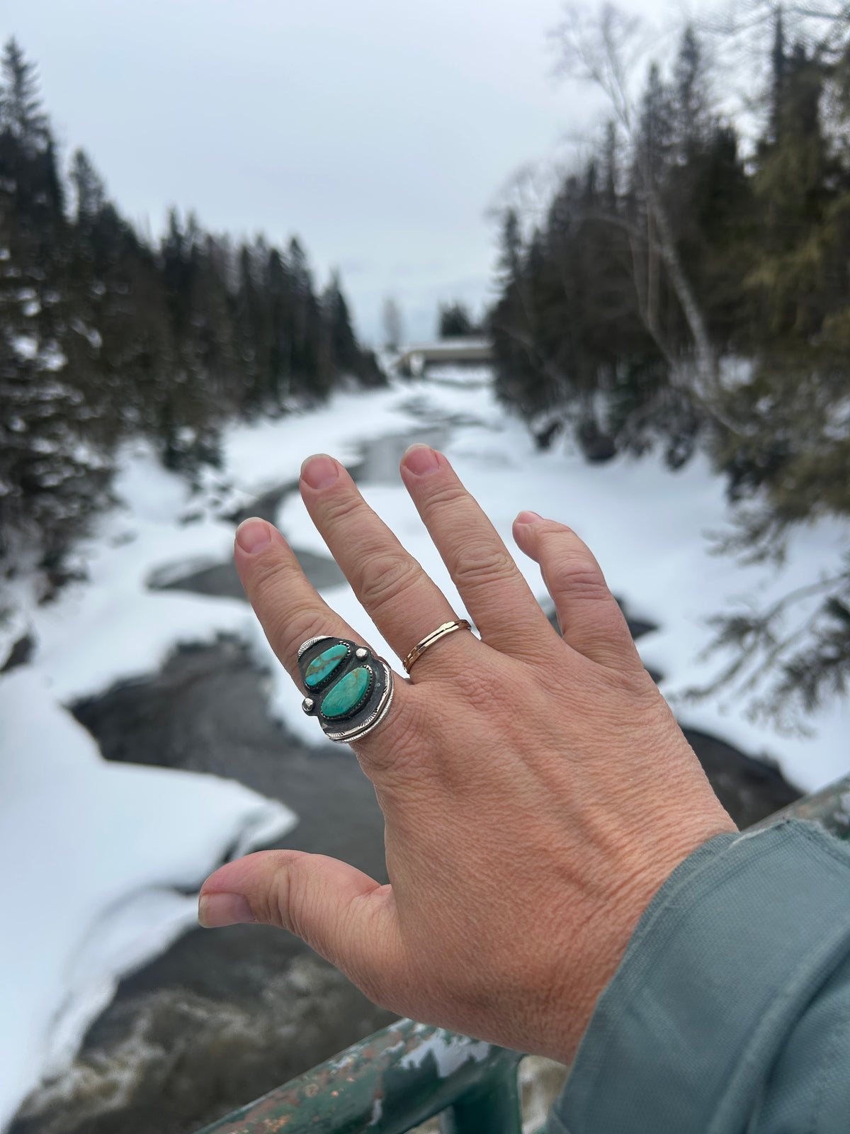 Double Turquoise Ring