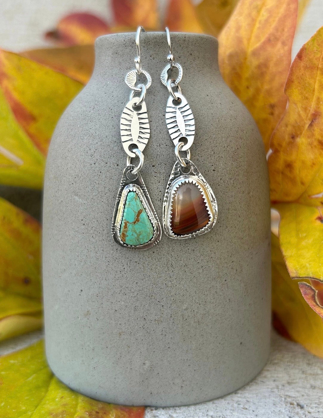 Agate & Turquoise Earrings