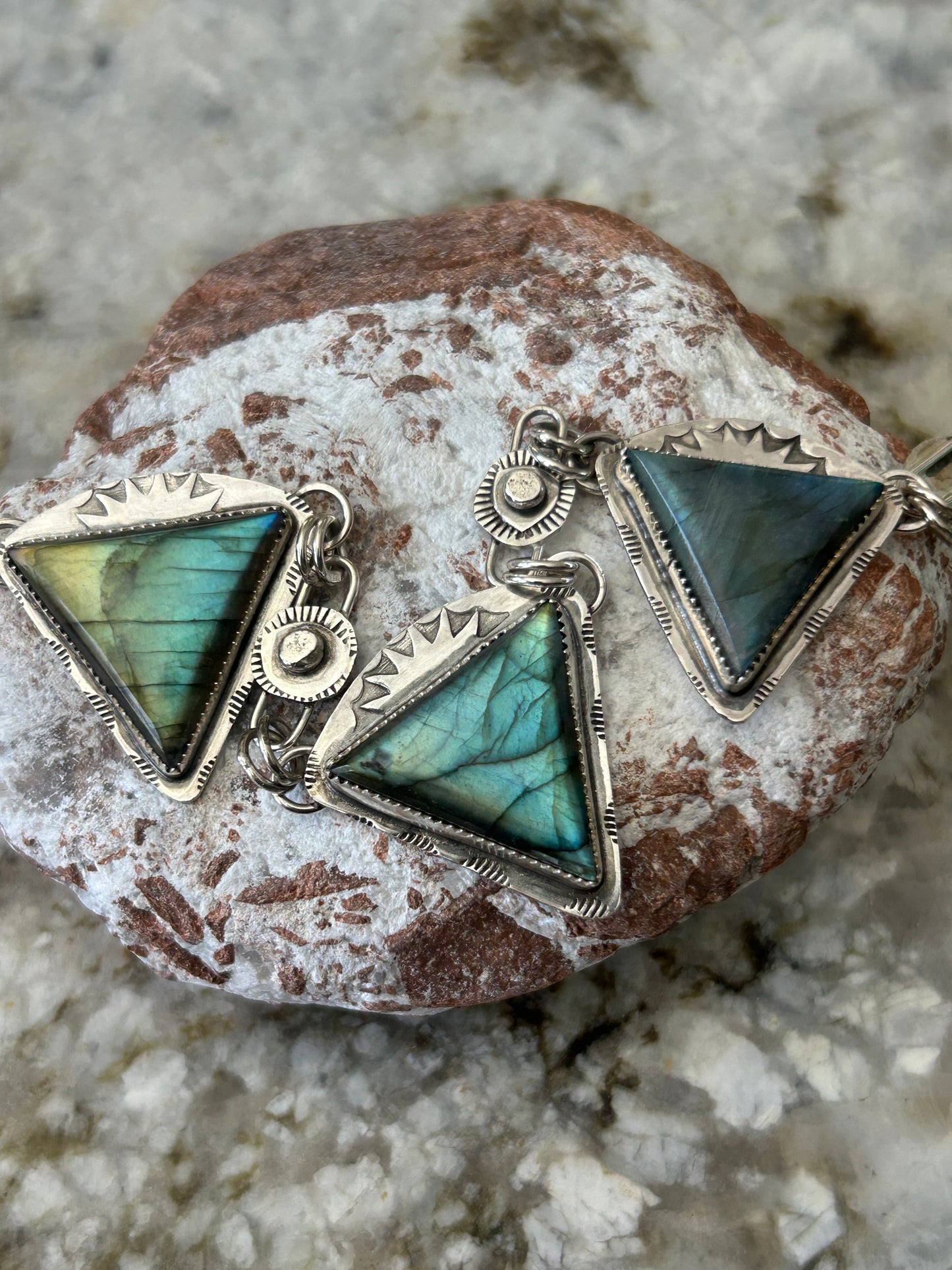 Labradorite Triangular Trio