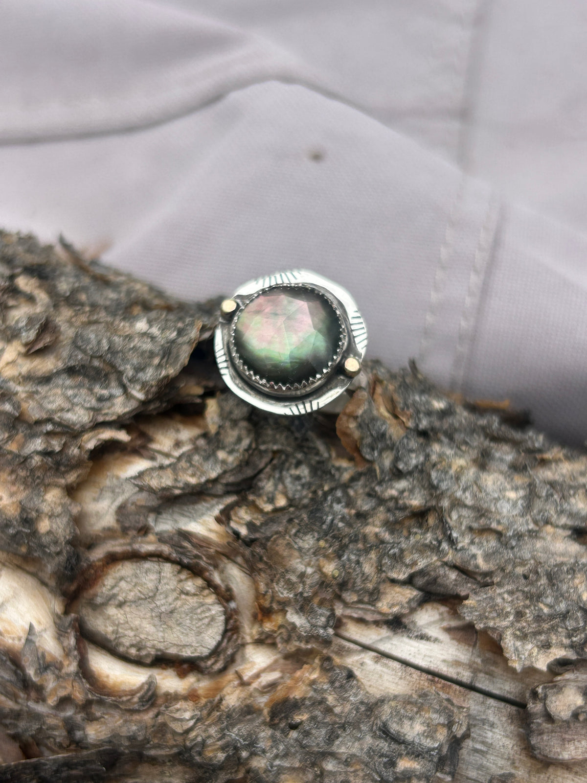Tahitian Mother of Pearl Ring.