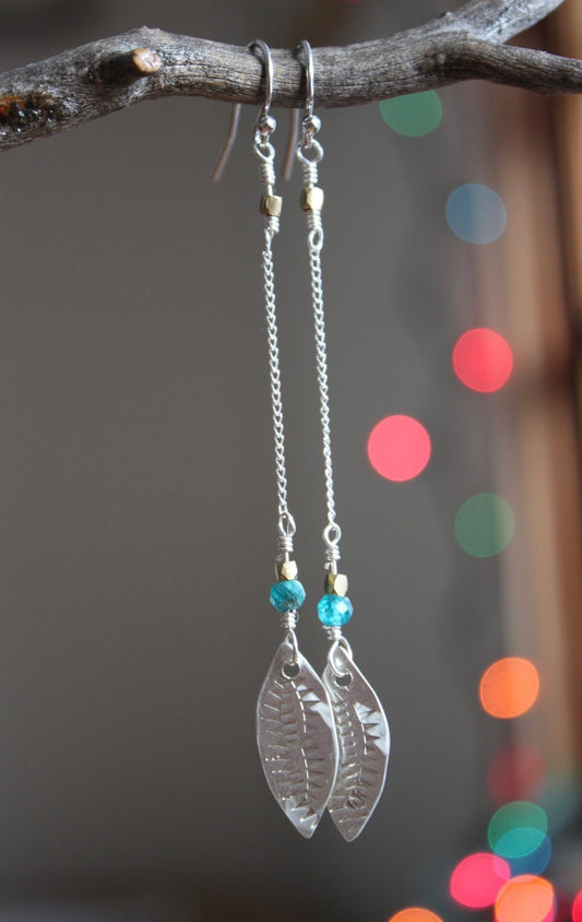 Apatite & Sterling Silver Earrings