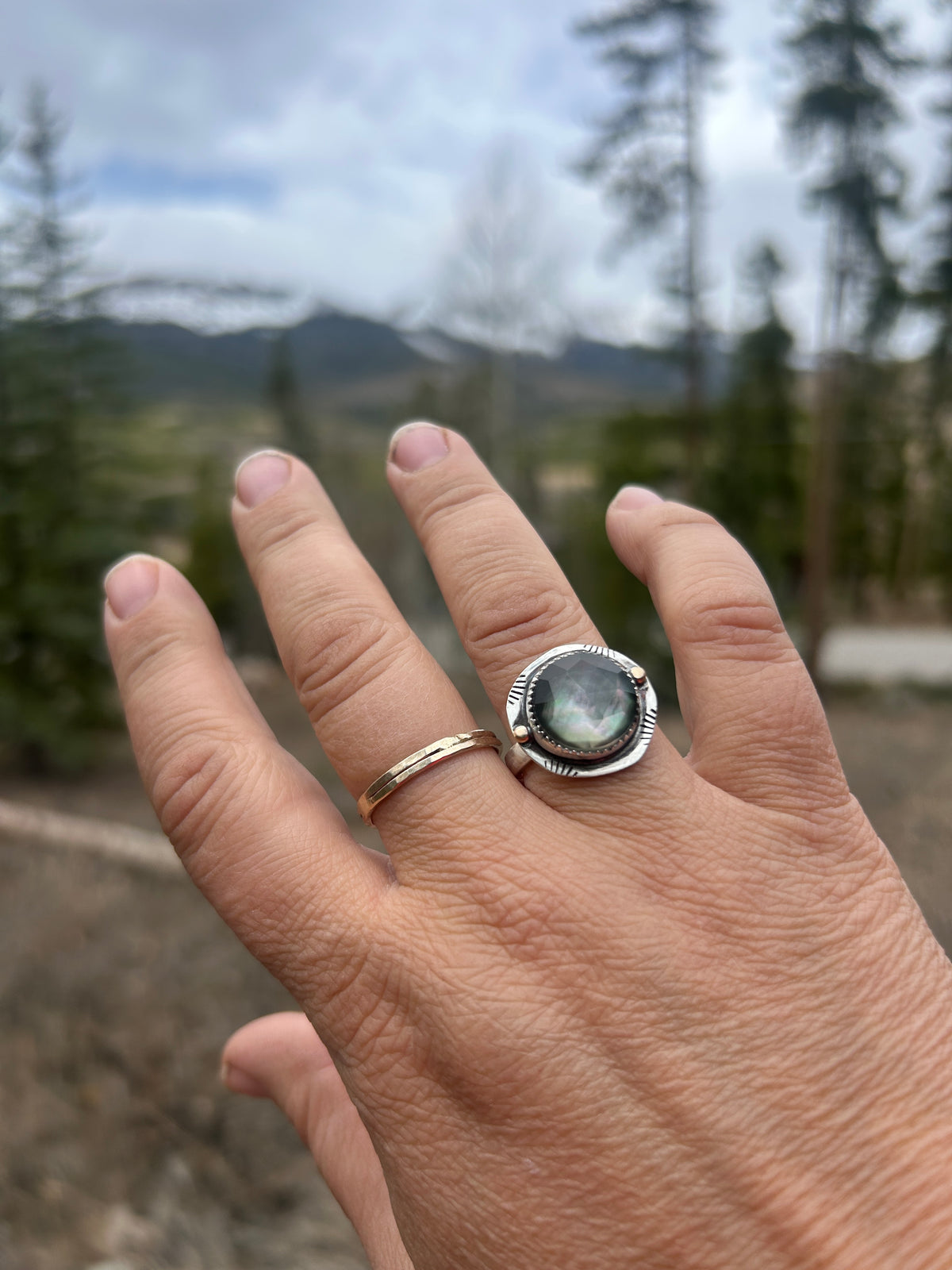 Tahitian Mother of Pearl Ring.