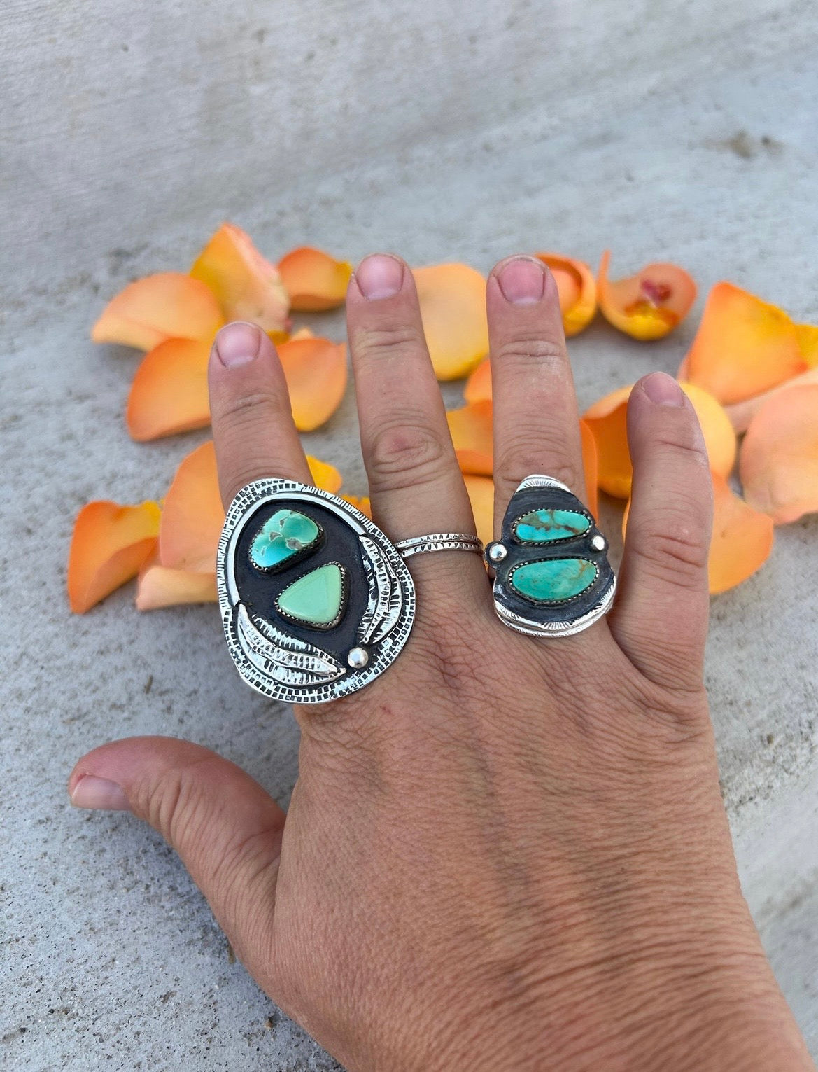 Double Turquoise Ring