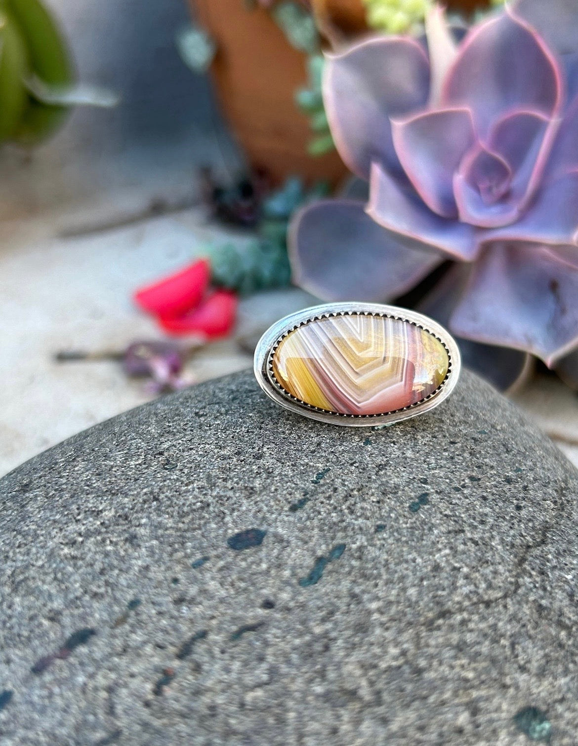 Laguna Agate Horizon Ring