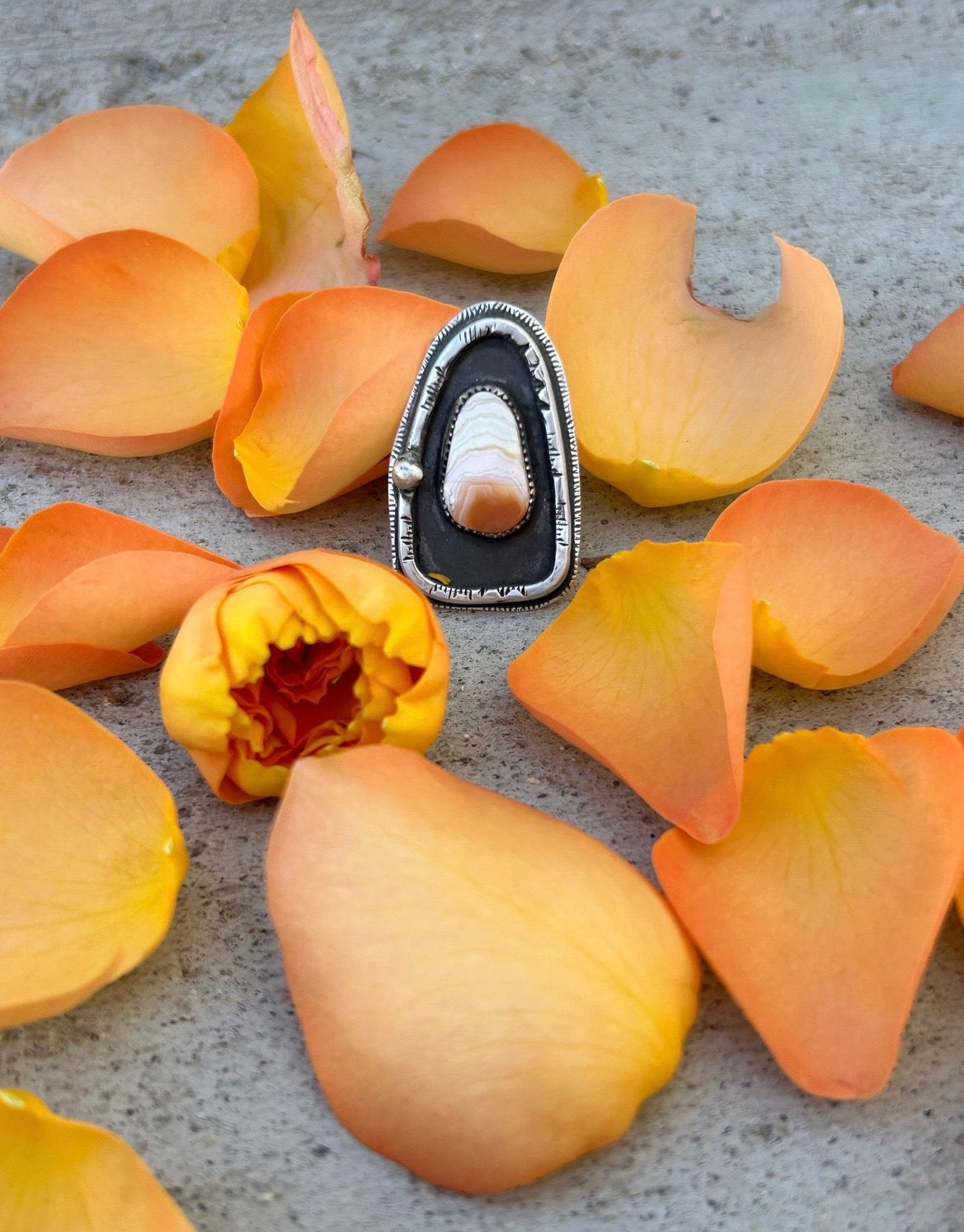 Crazy Lace Agate Ring