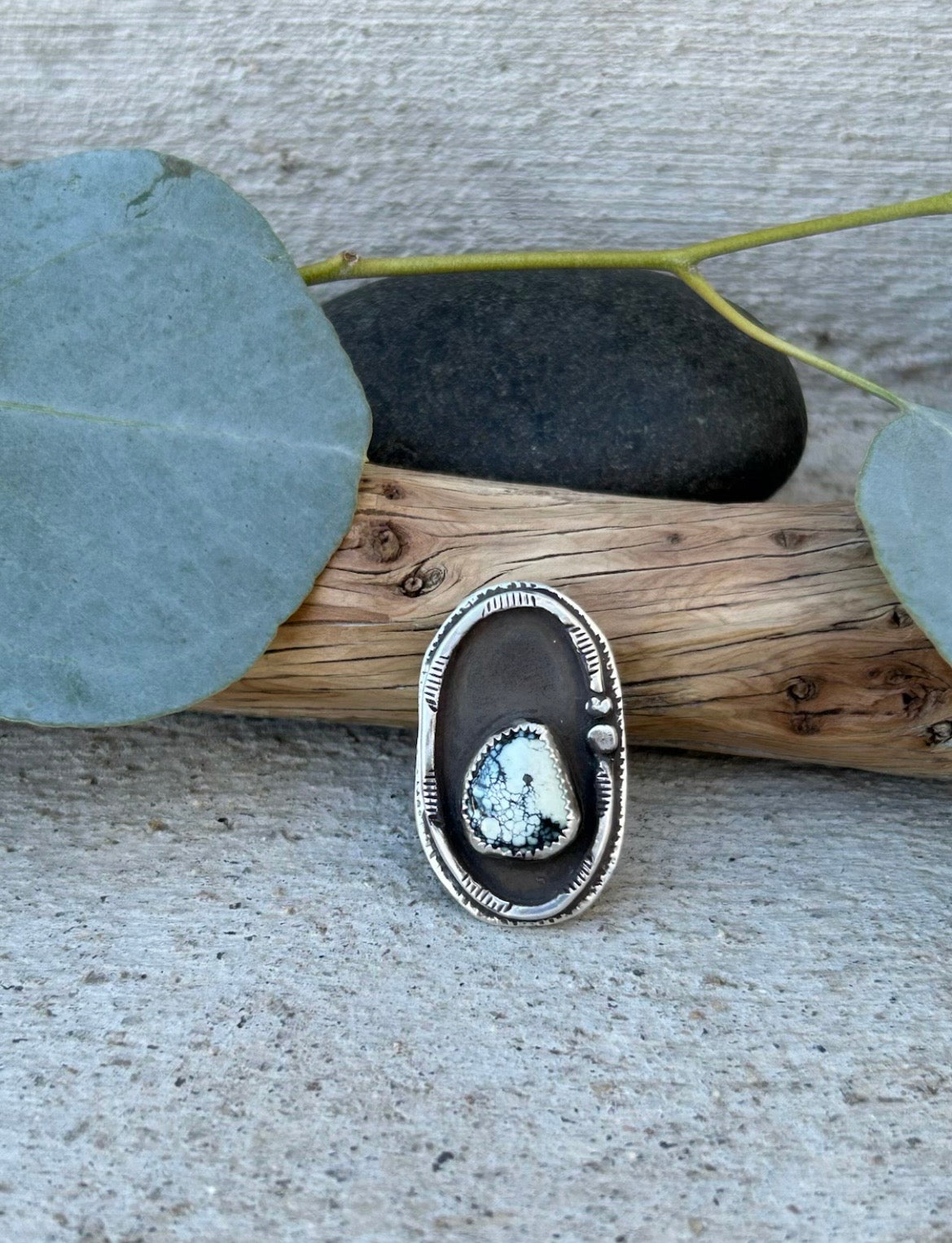 Nevada Variscite Shadowbox Ring