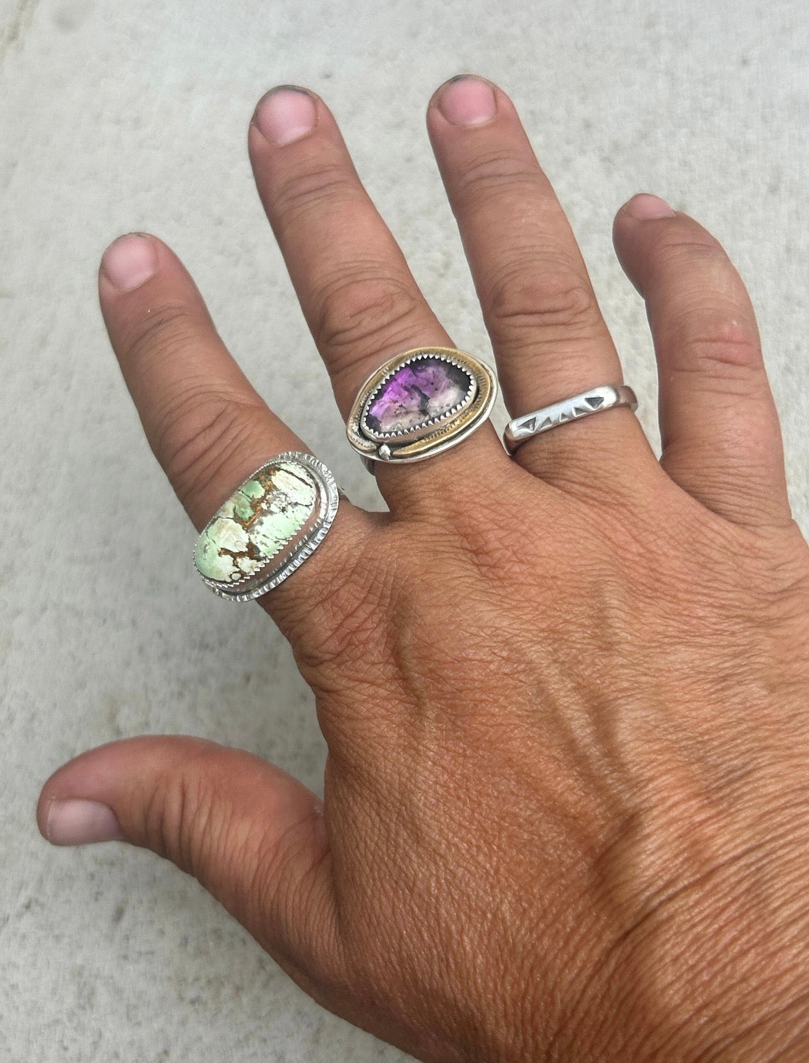 Horizontal Variscite Ring