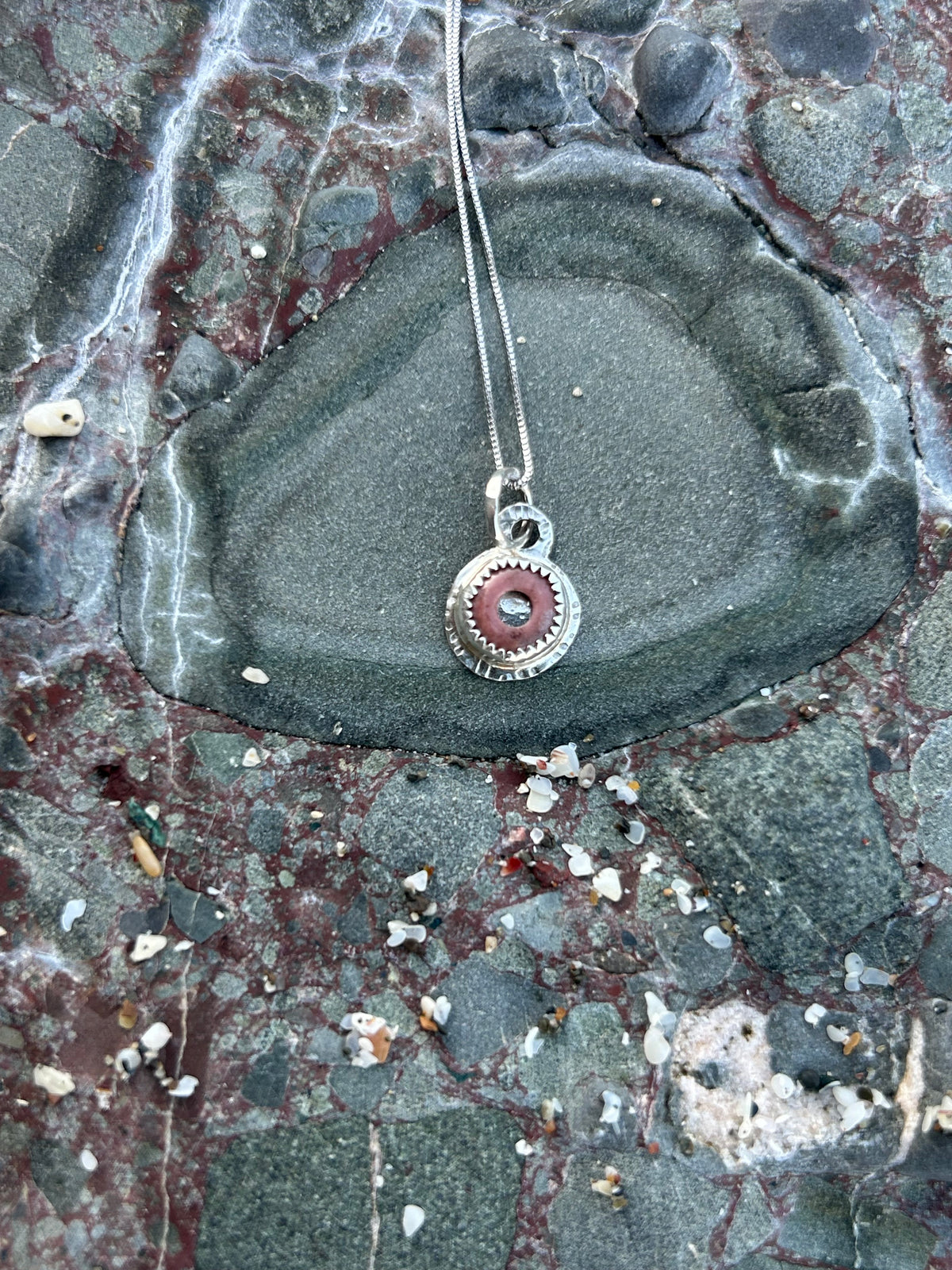 Rhodocrosite Necklace & Earring set