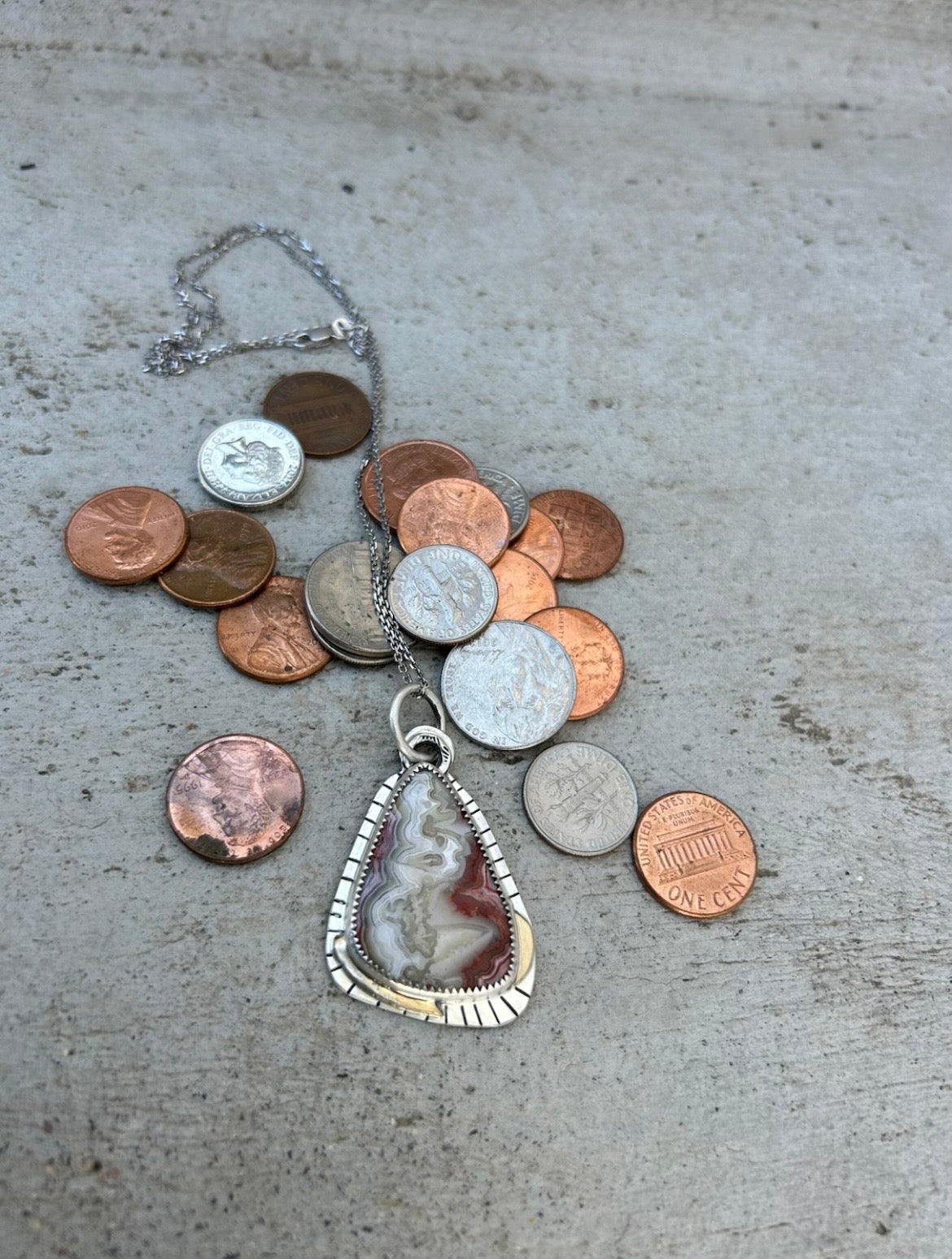 Crazy Lace Agate Pendant