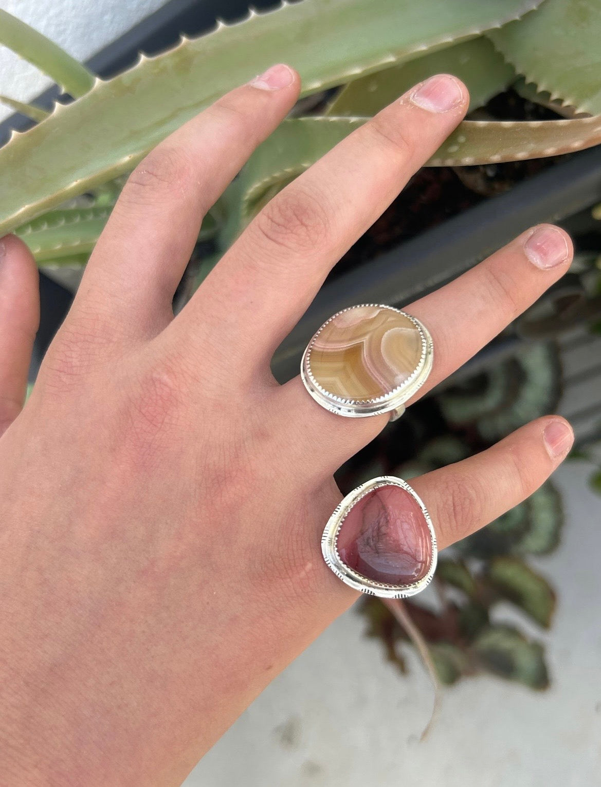Laguna Agate Round Ring