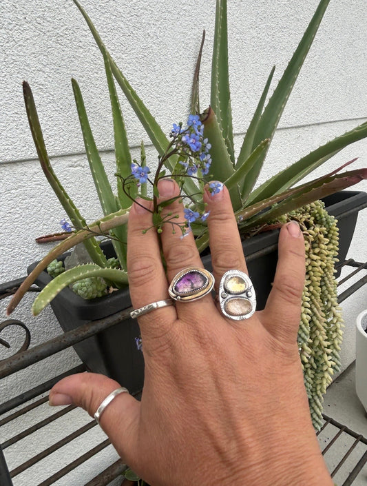 Rutilated Quartz & Citrine Ring