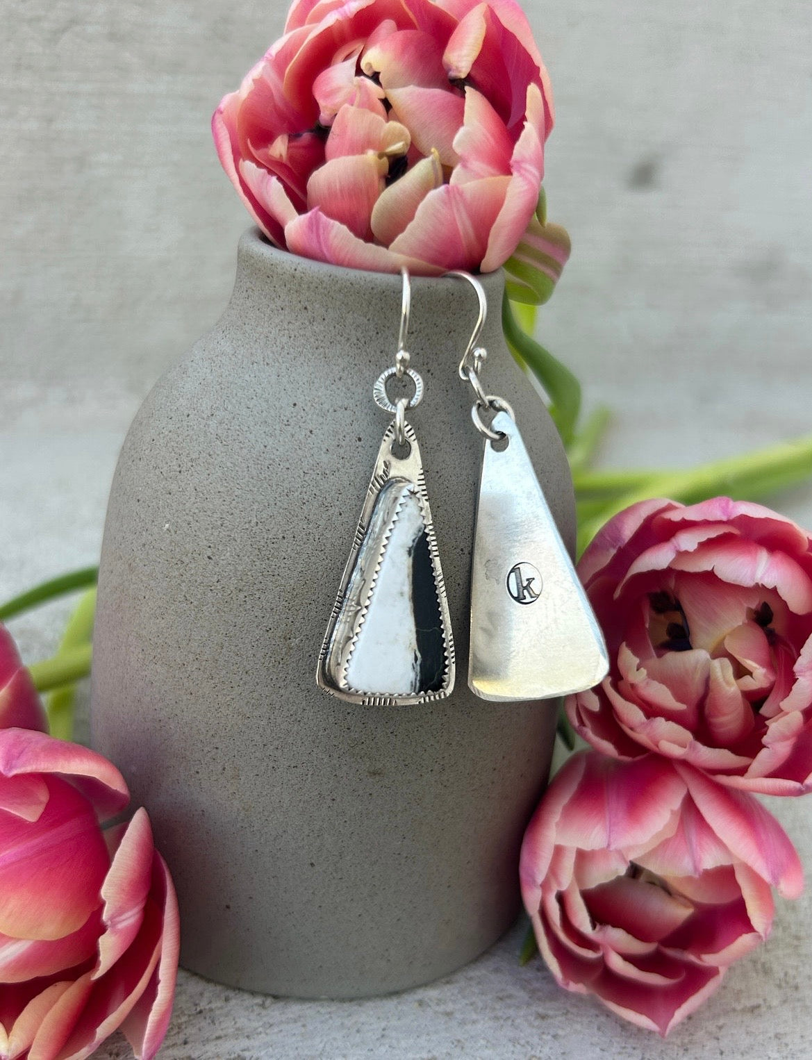 White Buffalo Earrings