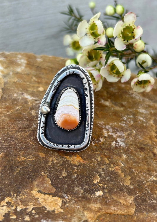 Crazy Lace Agate Ring