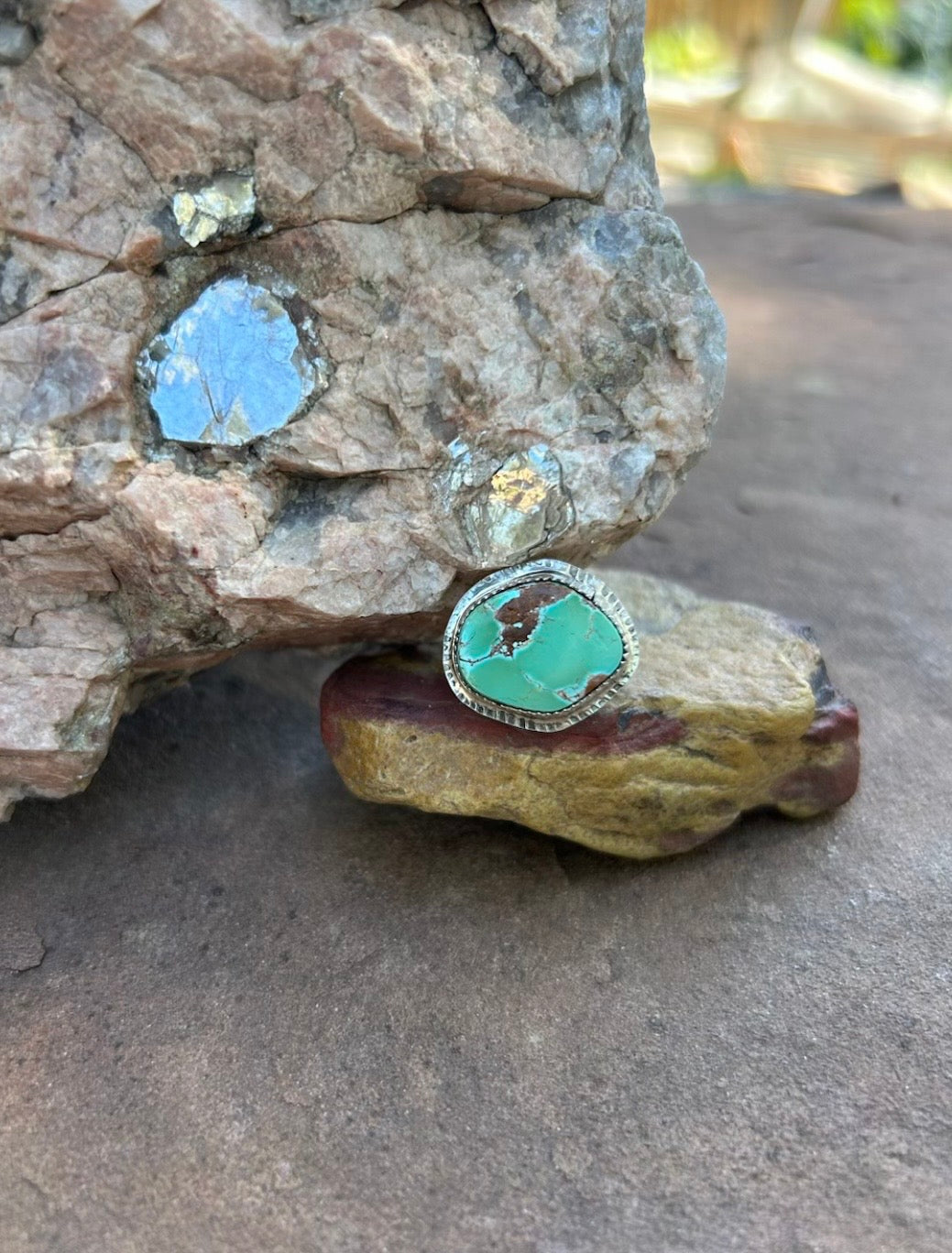 Natural Pilot Mountain Turquoise Ring