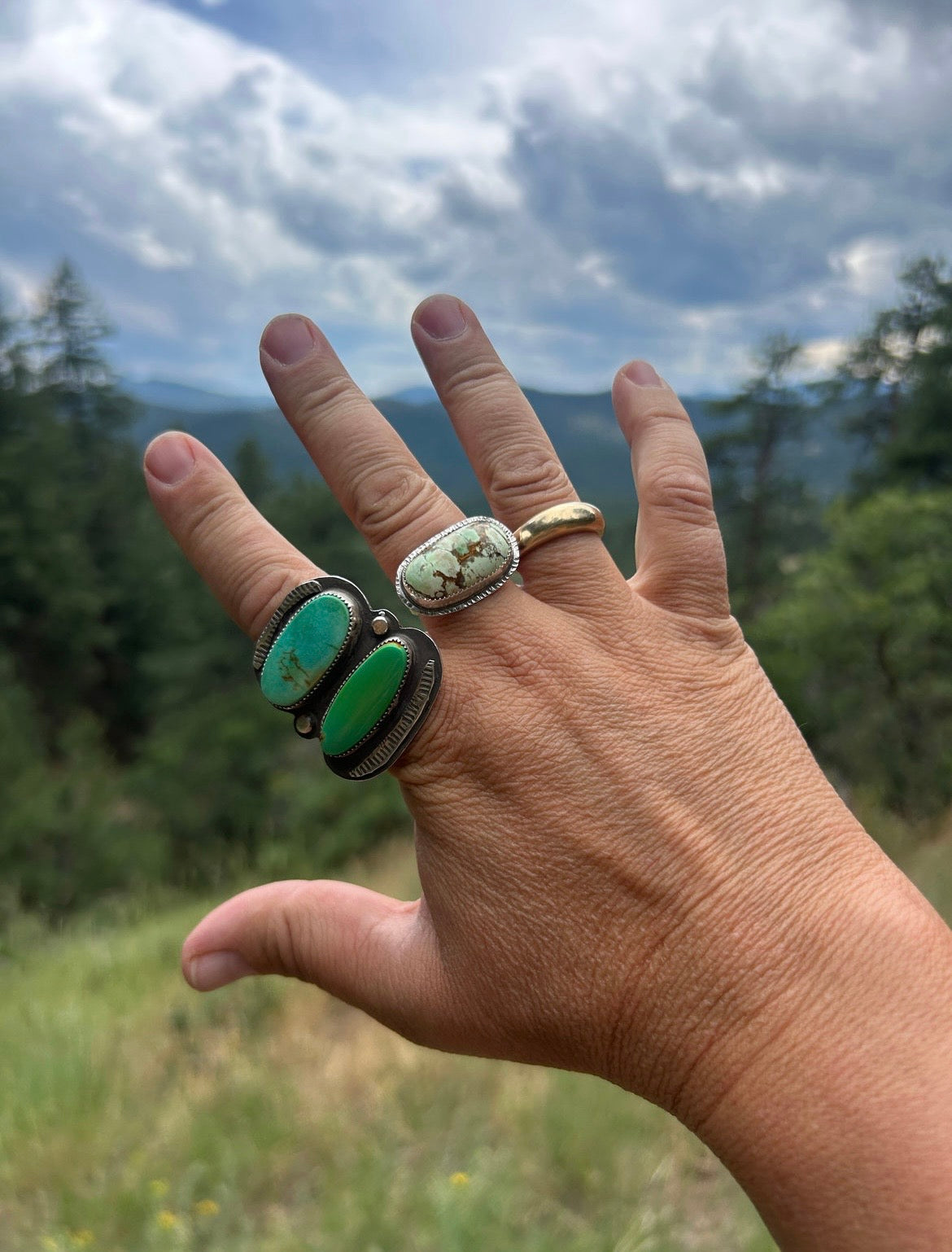 Horizontal Variscite Ring