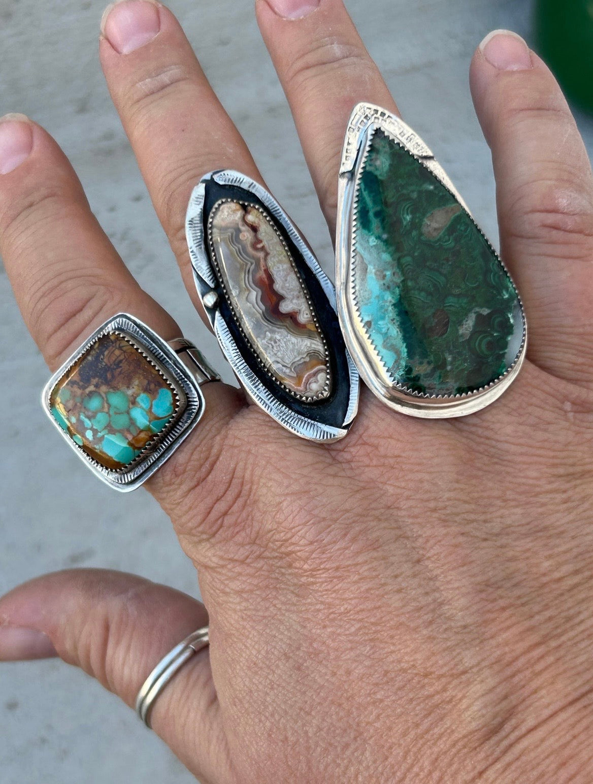 Malachite Chrysacolla Ring