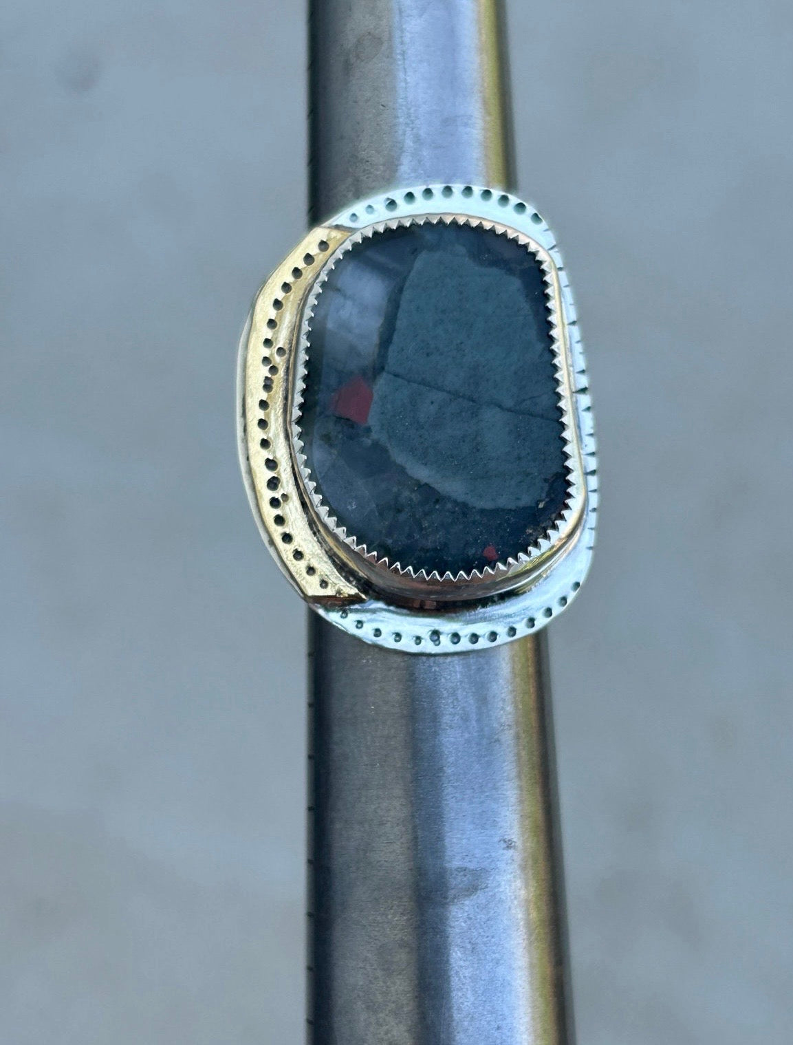 Bloodstone Jasper Ring