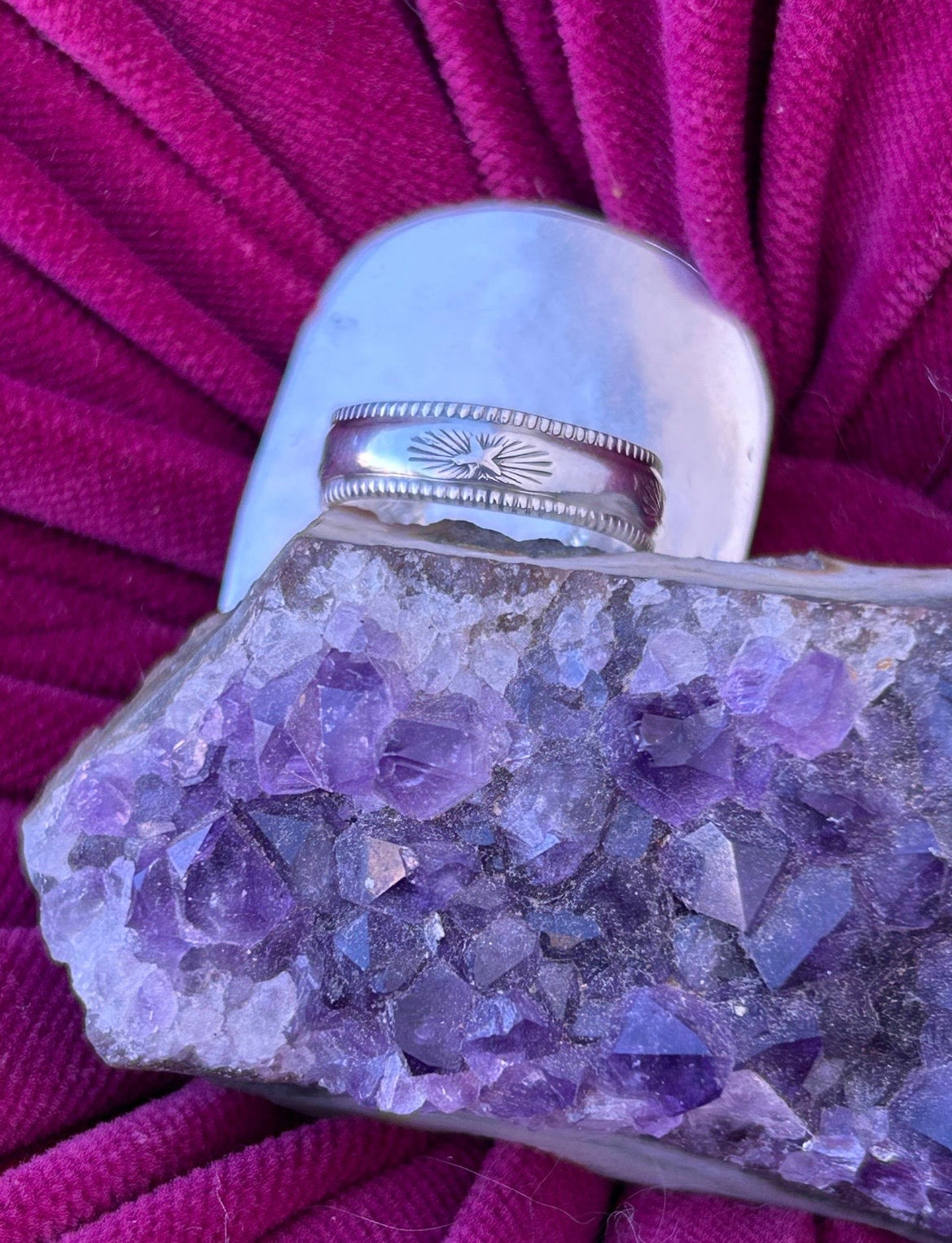 Double Amethyst Ring