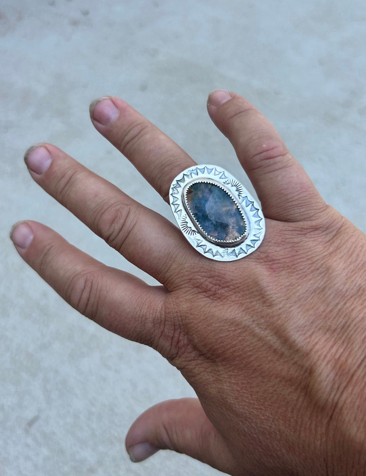 Moss Agate Ring