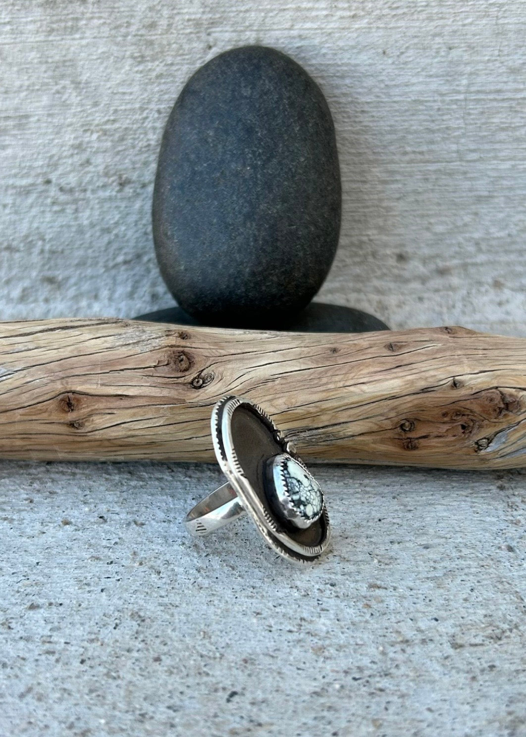 Nevada Variscite Shadowbox Ring