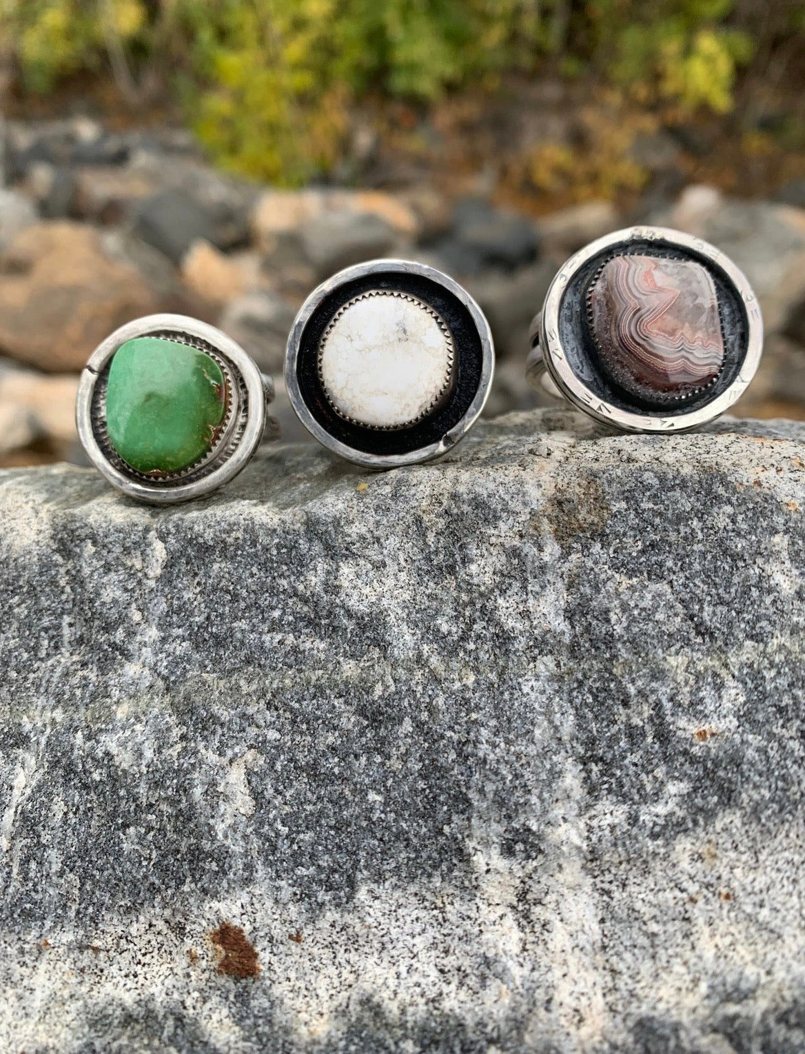 Men’s Crazy Lace Agate Ring.