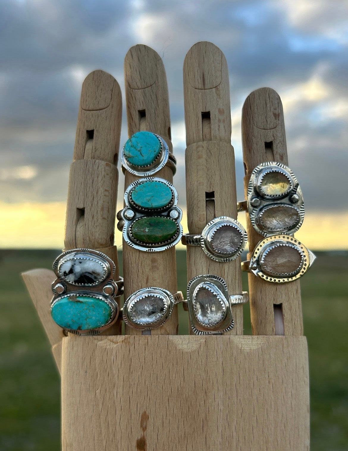 Rutilated Quartz & Citrine Ring