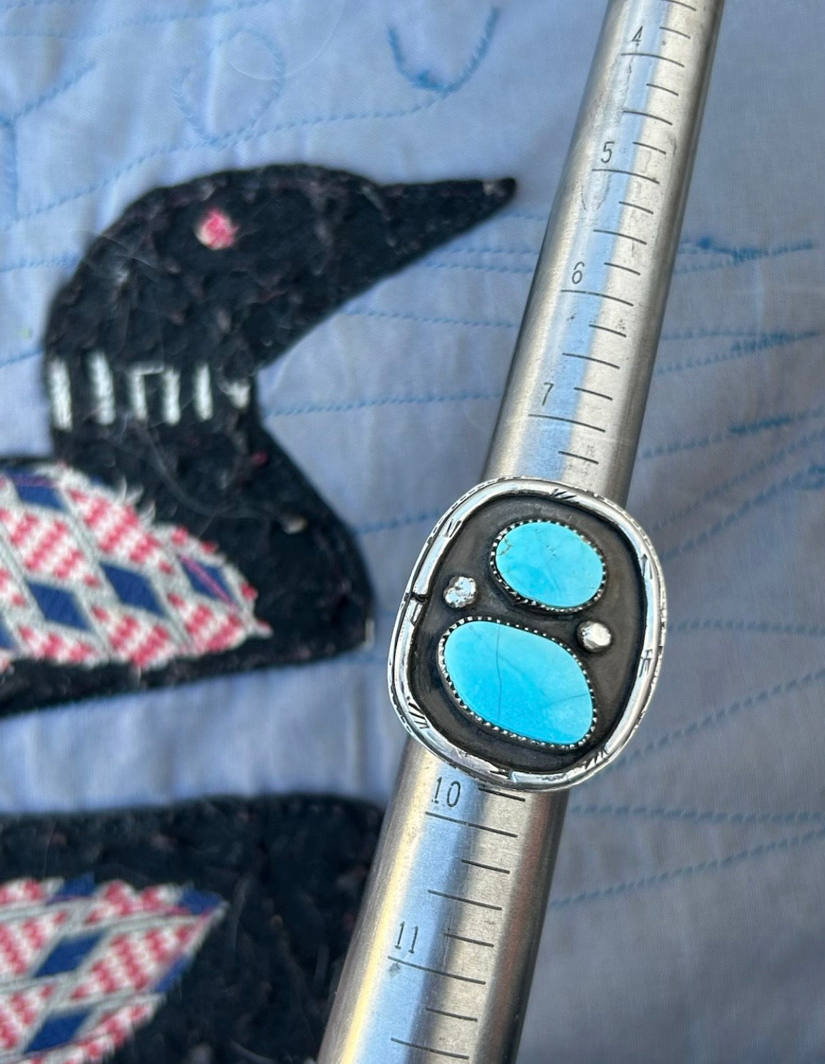 Double Sierra Bella Turquoise Shadowbox Ring