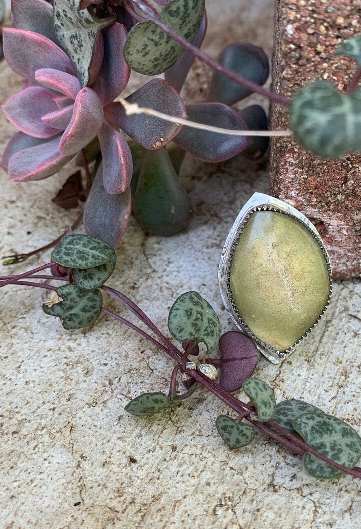 Avocado Chalcopyrite Ring