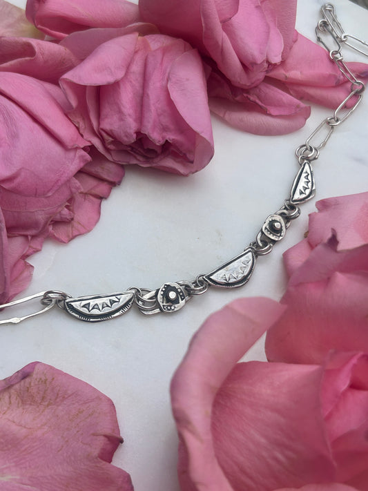 Sterling Silver Bib Necklace