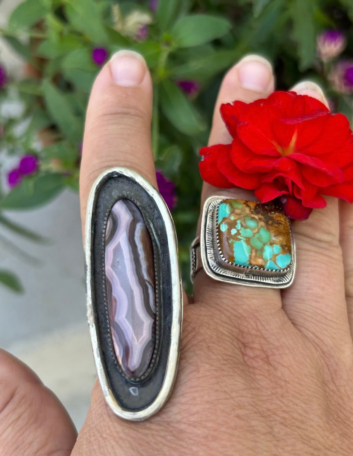 Laguna Agate Shadowbox Ring