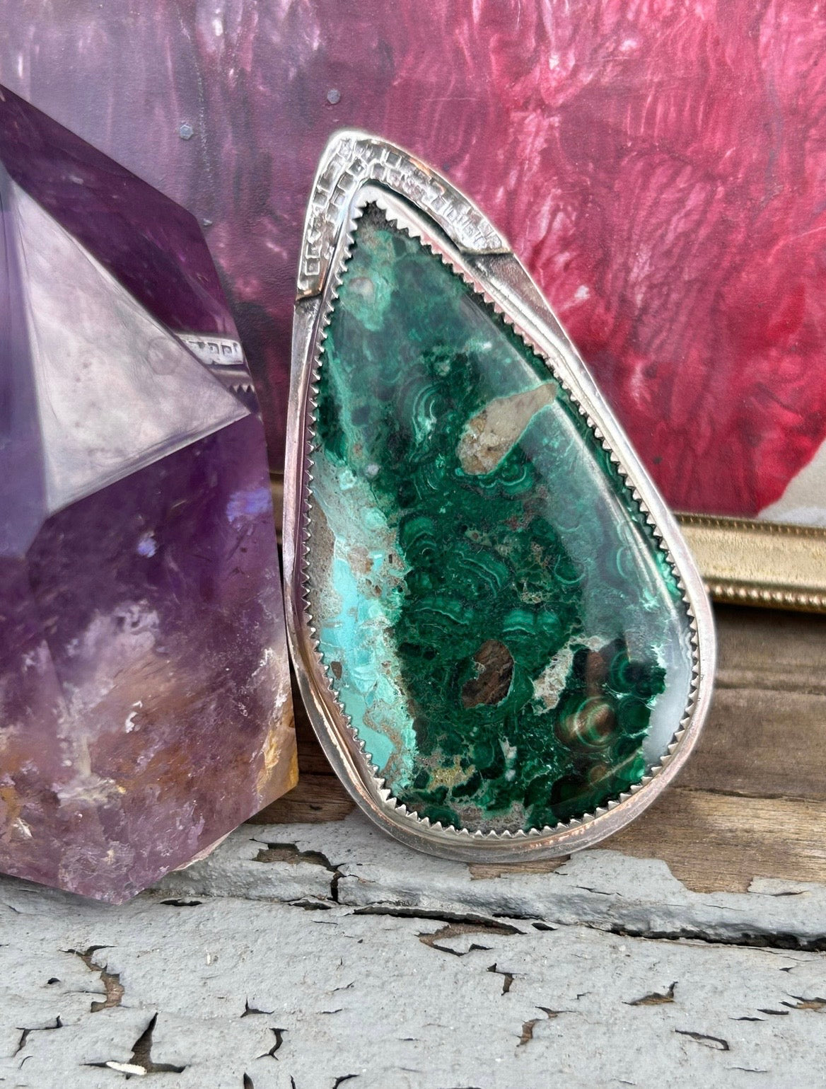 Malachite Chrysacolla Ring