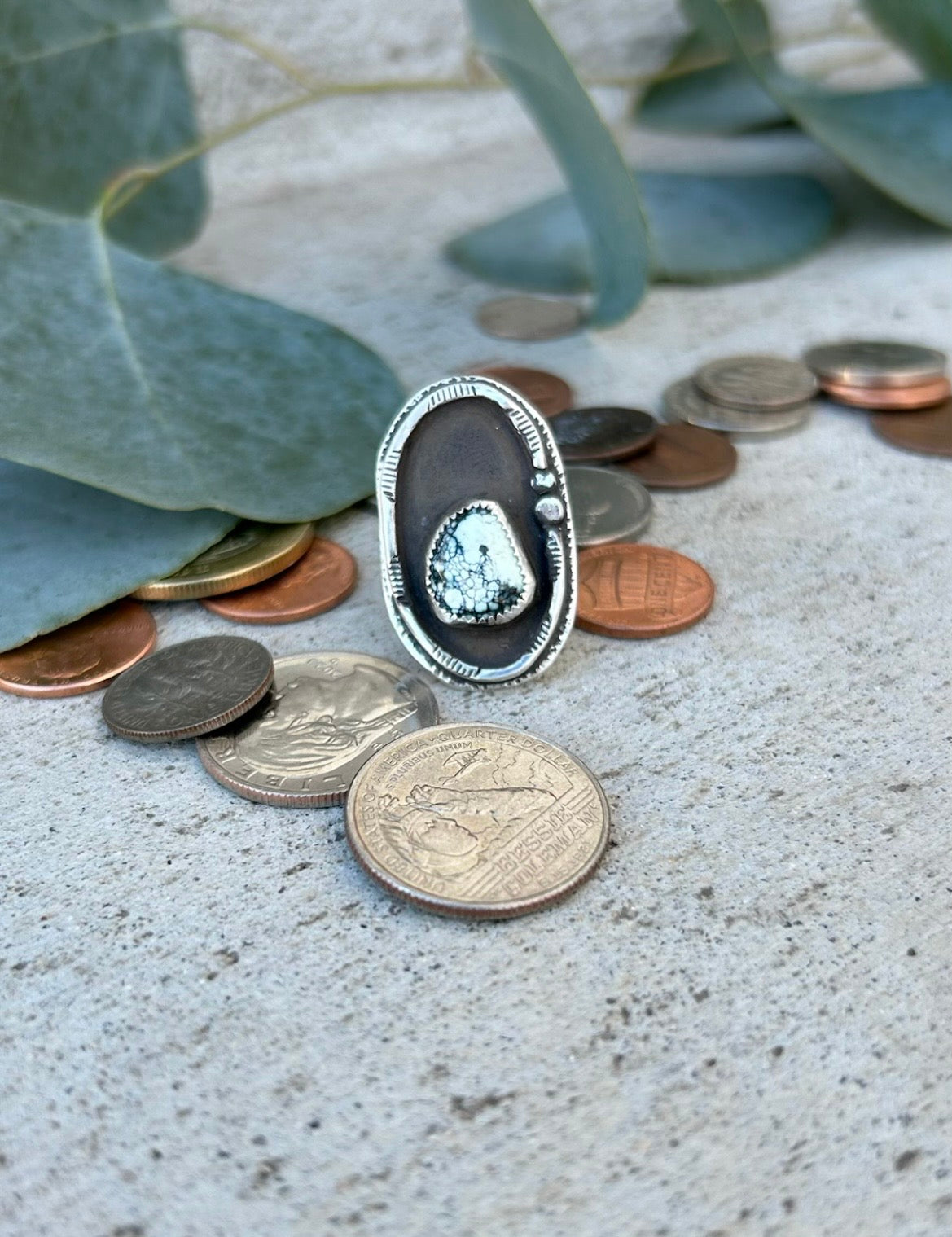 Nevada Variscite Shadowbox Ring