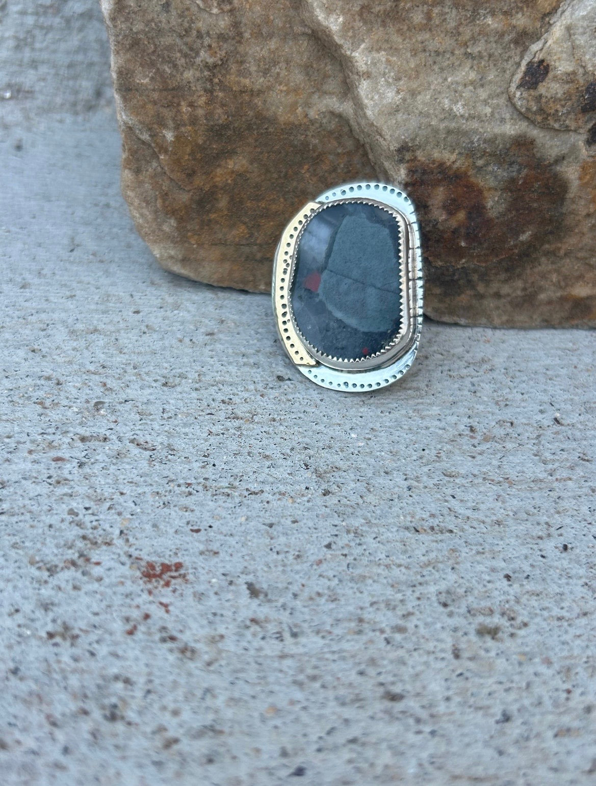 Bloodstone Jasper Ring