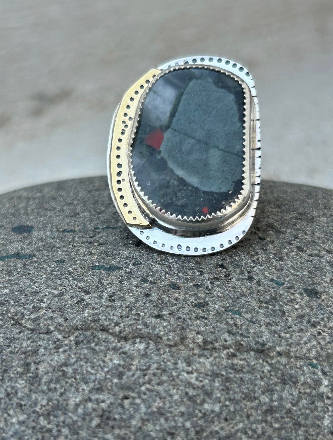 Bloodstone Jasper Ring