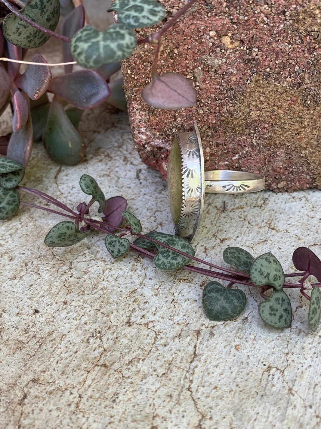 Avocado Chalcopyrite Ring