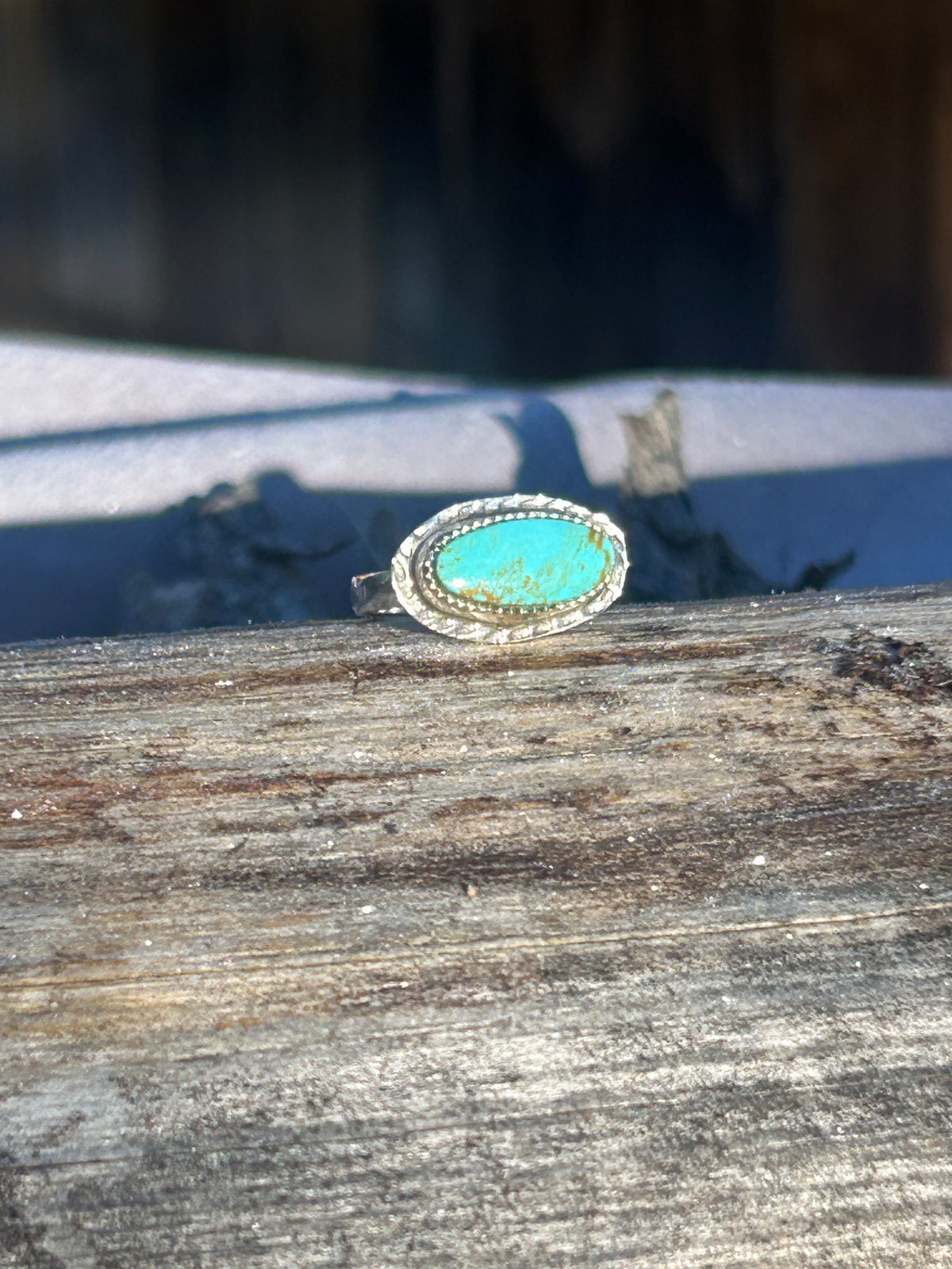 Horizontal Turquoise Ring.