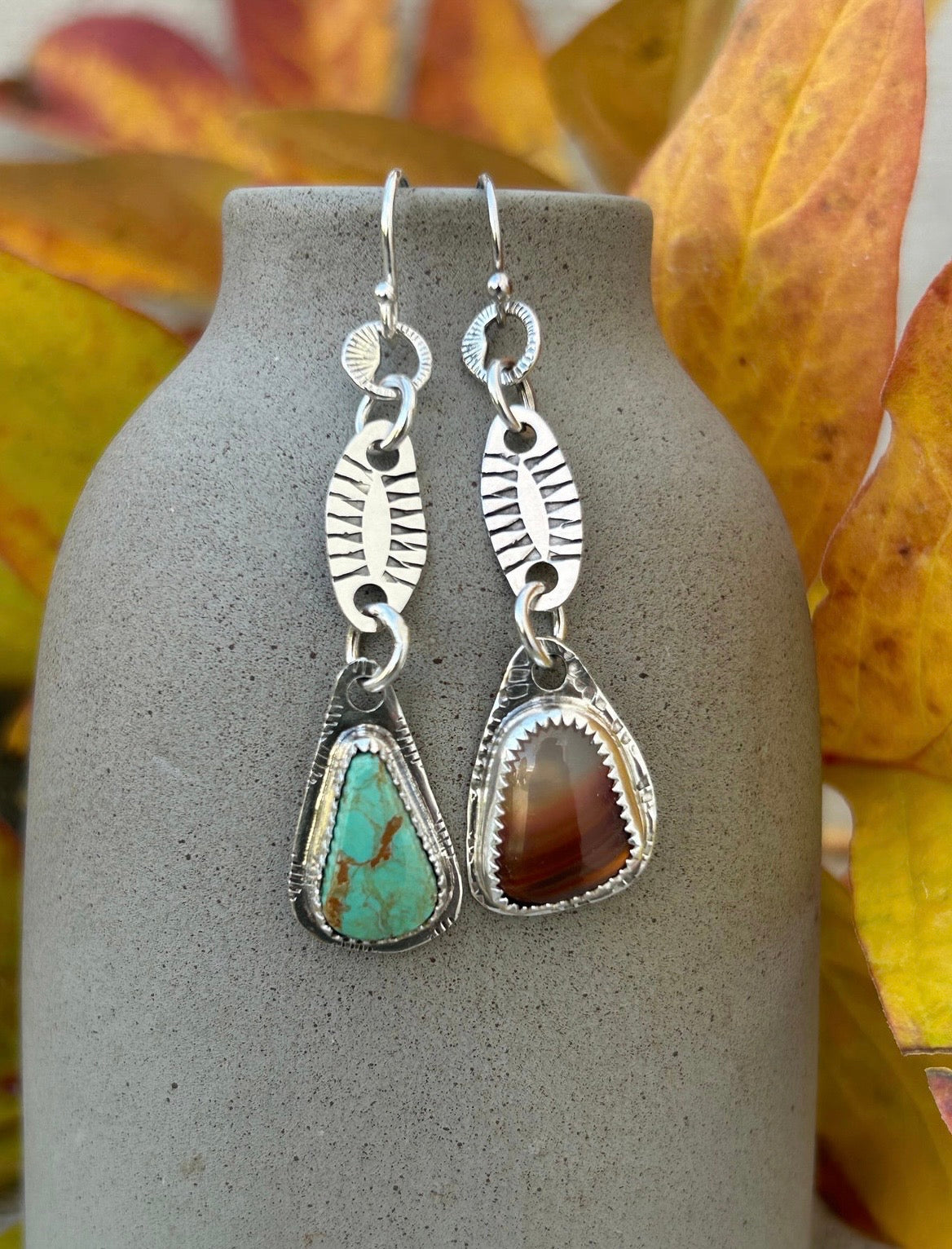Agate & Turquoise Earrings
