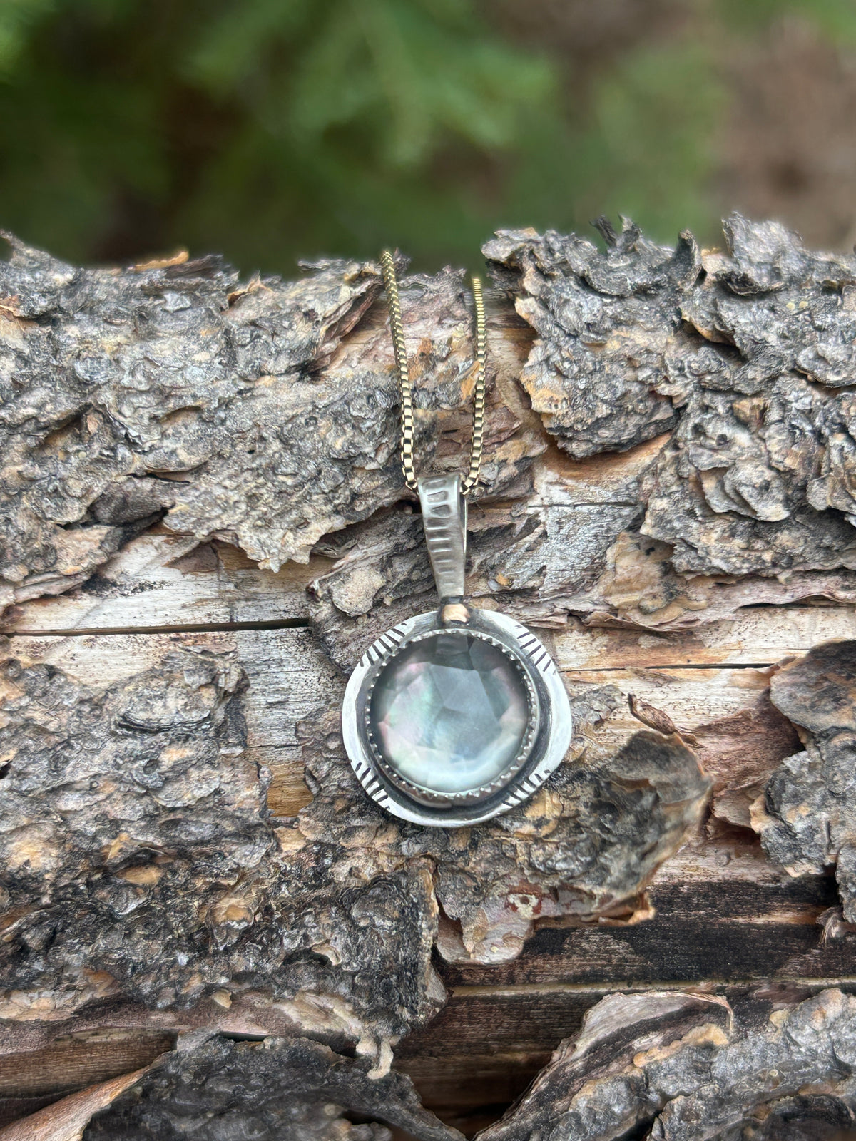 Tahitian Mother of Pearl & 14k Necklace