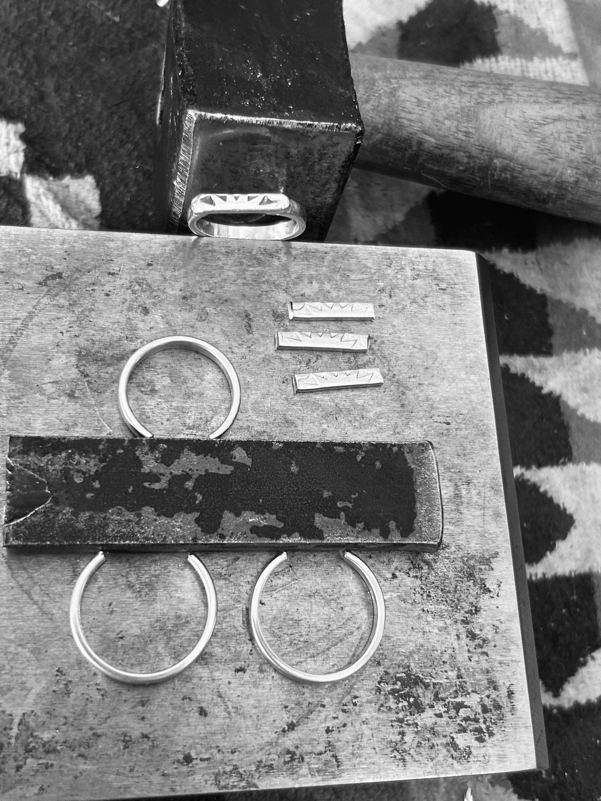 Sunrise, sunset sterling rings.