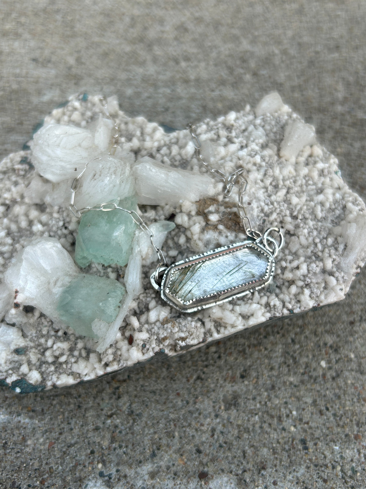 Green Rutile Necklace